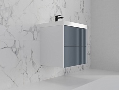 Style Line Тумба под раковину Стокгольм 60 подвесная графит софт – фотография-4